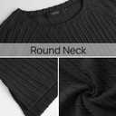 ZESICA Long Sleeve Shirts for Women Crewneck Casual Loose Tunic Tops Lightweight Basic Tee Fashion Clothes (Black, M)