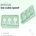 Ice Cube Mold Tray Novelty - Silicone Ice Cube Tray with Large Thick Fun Shapes for Perfect Whiskey Cocktails, Brandy & Juice Beverages! (green)