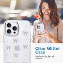 for iPhone 11 Pro Max Case, Bling Glitter 3D Bow Design Clear Soft Sparkly Protective Case for iPhone 11 Pro Max 6.5" 2019 (Silver)