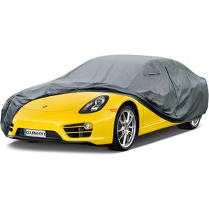 GUNHYI 16 Layers Car Cover for Coupe Sports Sedan Waterproof All Weather, Universal Fit Audi TT, BMW Z4, Porsche 718 Boxster Cayman, Nissan Versa/240SX, Subaru BRZ, Mazda RX-8, Toyota Supra etc.