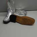 DREAM PAIRS Toddler Cowboy Boots Cowgirl Boots for Girls Square Toe Mid Calf Boys Western Fashion Riding Shoes for Toddler/ Little Kid/ Big Kid, Size 5 Big Kid, Silver