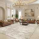 10x14 Area Rugs for Living Room: Large Washable Non Slip Brown Rug