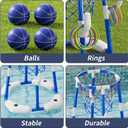 MSKOLER Pool Basketball Hoop, 2 in 1 Floating Pool Toys with 4 Balls and Inflatable Pump, Indoor Outdoor Water Basketball Swimming Pool Games Gifts Toys for Kids Ages 4-8 8-12
