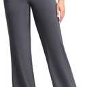 POSHDIVAH Women's Creamluxe Elastic Bottoms Straight Leg Sweatpants High Waisted Yoga Athletic Joggers with Pockets (Gray, M)