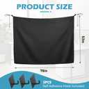 78 X 53 Inch Cubicle Curtain for Office, Blackout Privacy Curtains for Room Divider with Self Adhesive Hook Privacy Door Partition, Black
