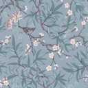 Boho Floral Wallpaper Peel and Stick Leaf and Bird Contact Paper Blue and Pink Wallpaper for Cabinets Thickened and Waterproof Self Adhesive Removable Wallpaper for Bedroom Vinyl 17.378.7