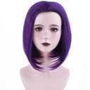 Dark Purple Bob Wig Purple Wig for Women Short Straight Wigs Synthetic Cosplay Halloween Party Costume Wigs