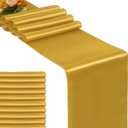 GFCC Pack of 10 Gold Satin Table Runner 12 x 108 Inches for Wedding Party Events Decoration