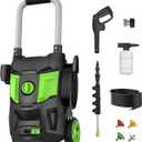 Electric Pressure Washer - 5000PSI Max 3.0GPM with 20FT Hose, 35FT Power Cord High Power Washers Electric Powered 4 Nozzles for Cleaning Patios, Cars, Gardens, Driveways and Outdoor Surfaces