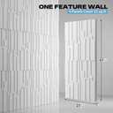 Large PU Decorative Wall Panels, 4-Pack Covers 31 Sq.Ft 47.2" x 23.6" 3D Architectural Accent Wall Panels for Living Room, TV Wall, Office & Commercial Spaces (White)