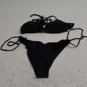 OZICERD 2 Piece Bikini Sets for Women Halter Triangle Bikini Tops Brazilian String Swimsuit Full Coverage Bottom Bathing Suit (Large)