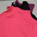 4 Pieces Basic Crop Tank Tops Women Racerback Crop Tops Cotton Sport for Girls Lady Daily Wearing (Small, Black, Purple, Rosy, White)