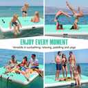 FBSPORT Inflatable Floating Dock Lake Floats for Adults, Floating Docks Platform Island Raft, Non-Slip Inflatable Water Dock Mat for Pool Beach Ocean 10ft 8ft 6ft