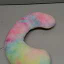 Dog Neck Pillow, Dog Cat Calming Pillow Soft, Fluffy Cozy Pet Body Pillow,Anxiety Relief Pillow for Joint Relief Sleeping Improve (Large, Pink Blue)