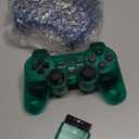 Degulan Wireless Controller Compatible with PS-2 Console, Remote Gamepad for Play 2 (Green and Blue)