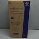 JOLLY CHEF 100 Pack 16 oz Clear Plastic Cups with Lids and Straws, Disposable Iced Coffee Cups with Lids for Smoothies, Milkshakes, Cold Drinks, Includes Paper Lid Liners