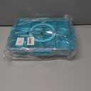 Patent Design Ribbed Snackle Box Container Divided Serving Tray with Lid and Handle -Charcuterie Container Portable Storage Organizer for Candy, Fruit, Beach, Picnics1 pcs, Lake blue