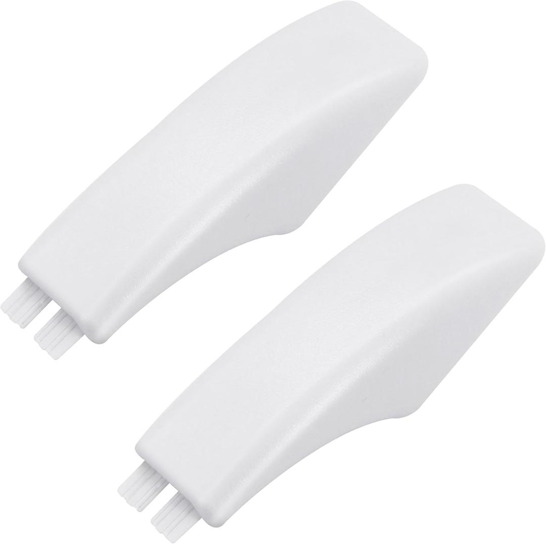 2 x WB07K10043 Oven Door Handle White End Cap for GE Range Stove Replacement Parts for General Electric Hotpoint Microwave WB07T10144 WB07X10132 242805 AP3140301 PS228368 (2-Pack)