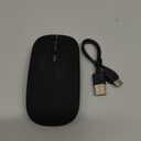 Wireless Mouse for MacBook Air Pro Mac iPad, Bluetooth Rechargeable Laptop Mice with Jiggler Mode, Silent 3 Mode Bluetooth 5.2/3.0 & 2.4G USB-A & USB-C Receiver Portable Mouse, Matte Black