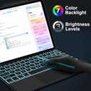 D DINGRICH iPad Pro 13 inch Case 2024 with Keyboard, Magnetic Bluetooth Keyboard with Multi-touch Trackpad, 7 Color Backlit, Smart Folio Leather Cover with Pencil Holder for iPad Pro 13-inch M4, Black