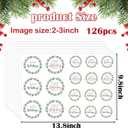 Holiday Stickers 3 Inch 2 Inch Large, Round Xmas Christmas Holiday Sticker for Envelopes Seals Cards Crafts Label Gifts Presents Bag Wrapping Party Favors (day126)