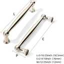 khtumeware 10 Pack Polished Nickel Cabinet Pulls 3 Inch(76mm) Hole Centers Cabinet Pulls Kitchen Cabinet Hardware for Cupboard Drawer Handles Dresser Pulls