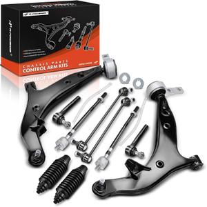 A-Premium Set of 10, Front Lower Control Arm, Sway Bar Link, Inner Outer Tie Rod End, Compatible with Nissan Quest 2004 2005 2006 2007 2008 2009