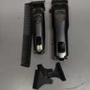 SUPRENT PRO Professional Hair Clippers for Men- Hair Cutting Kit & Zero Gap T-Blade Trimmer Combo- Cordless Barber Clipper Set with LED Display for Mens Gifts (Silver)