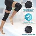 Bodyprox Knee Compression Sleeve for Men and Women (2 Pack), Knee Support Brace for Running and Work out (Medium)