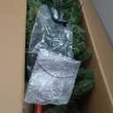 National Tree Company 6.5 ft Pre-Lit Downswept Douglas Fir Slim Artificial Christmas Tree, 300 LED Lights, 640 Tips, PowerConnect, Foot Pedal, 10 Light Functions, Includes Stand, Green