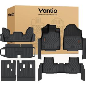 Custom Fit Floor Mats for Honda Pilot 20232026, Full Set All Weather TPE Floor Liners with Door Sill Protectors, Seat Back Covers & Cargo Liner, Waterproof Heavy Duty Interior Protection