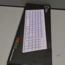 SABLUTE Wireless Keyboard with 7 Colored Backlits, Rechargeable Silent Compact Cordless Computer Keyboard with Low Profile Quiet Light Up Keys for Windows, PC, Linux, Chrome, Mac (White)