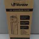 Fish Tank Filter with U - V Light & Timer (3/6/12/24 Hours) for Green Water Cleaning, Aquarium Filter with Aeration Turtle Tank Filter with Pre-Filter Sponge for Tanks 10-40 Gallon