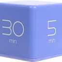 mooas Cube Timer (Violet), Timers Cube Flip Block Timers Productivity Gravity Sensor Time Management for Kids ADHD Classroom Kitchen Desk Workout Cooking Study 5, 10, 20, 30 min Timer Setting
