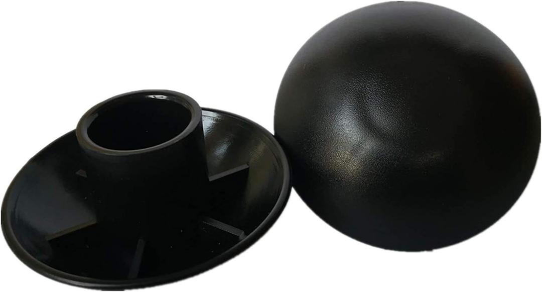 Blas Boat Cover Support Mushroom Cap 70mm/2.75 Inches, Anti-Burst Front or End Cap for Camping and Backpack Tent, Puncture Proof for Tarp (4 Packs, Black)