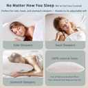 Talatex Talalay 100% Natural Premium Adjustable Latex Pillow, Shredded Latex Pillow Helps Relieve Pressure, Perfect Package Best Gift with Removable Tencel Cover (SilkStrand, Standard)