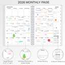 3 x 2026 Planner, Weekly  Monthly Planner 2026, Jan 2026  Dec 2026, 6.2" x 8.42", Flexible Cover, 12 Monthly Tabs, Thick Paper, Spiral Wirebound, Inner Pocket, Watercolor Flowers