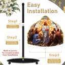 Nativity Scene Christianity Paper Towel Holder Countertop for Christmas Indoor Kitchen & Bathroom Decorations Xmas Decor Home Large Metal Paper Towel Holders for Christian