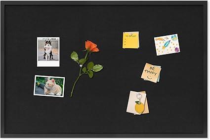 Cork Board with Linen Black 2Pack,Bulletin Board 30"x20", Corkboards for Office Home School Message Board or Vision Board Decoration