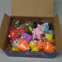 28 Packs Valentine Mochi Squishy Toys with Valentine Cards Animal Squishies for Kids Valentines Day Gift Exchange Classroom Prizes Valentine Party Favors Supplies