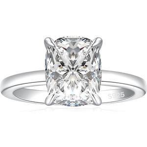 925 Sterling Silver Engagement Rings for Women Cushion Cut Cubic Zirconia Wedding Promise Rings for Her Size 6 925 Sterling Silver Engagement Rings for Women Cushion Cut Cubic Zirconia Wedding Promise Rings for Her Size 6