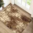 RELEANY Washable 10'x14' Abstract Area Rug for Living Room Brown Tan