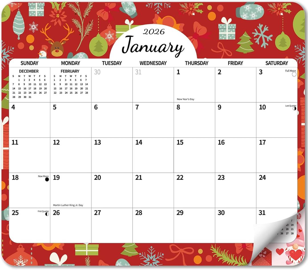 2 x 2026 Magnetic Calendar for Refrigerator 24 Month 13 x 11.4 Inch from January 2026 to December 2027, Fridge Wall Monthly Magnet Calendar Planner, Season and Holidays Decor for Home Easy Organizing