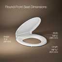 KOHLER K-7673-0 Cachet Quiet-Close Round-Front Toilet Seat, White, Slow Close, No Slam, Quick-Release Hinges, Easy Clean