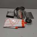 9PCS Stainless Steel Pastry Blender Set, 3 Cup Flour Sifter, Biscuit Cutter, Pastry Cutter, Dough Cutter, Silicone Baking Mats, for Cooking Cookies and Donuts, Cakes, Biscuits or Making Pancakes