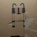 RIKADE Telescopic Ladder, 6.5FT Aluminum Telescoping Ladder with Non-Slip Feet and Stable Hook, Portable Extension Ladder for Household and Outdoor Working, Max Load 330lbs, Black