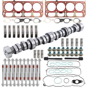 Engine Rebuild Kit & Camshaft AFM Lifter Style Rollers Kit w/Head Gasket Set Bolts Compatible with 2014-2020 Chevy GMC, V8 6.2L LT GEN5 L86 L87,Repalce 12629512