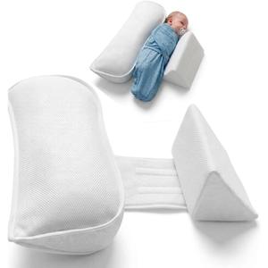 iBabie Side & Back Support Soft and Breathable Cushion for Rest & Playtime (Pure White)