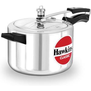 Hawkins Aluminum 5 Litre Classic Pressure Cooker, Best Inner Lid Cooker, Silver (Cl50) (5.3 Quarts)