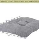 Arlee Non-Skid Memory Foam Chair Pads, 2 Count (Pack of 1), Alloy Gray